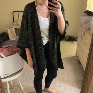 Black & Tan flecked sweater wrap